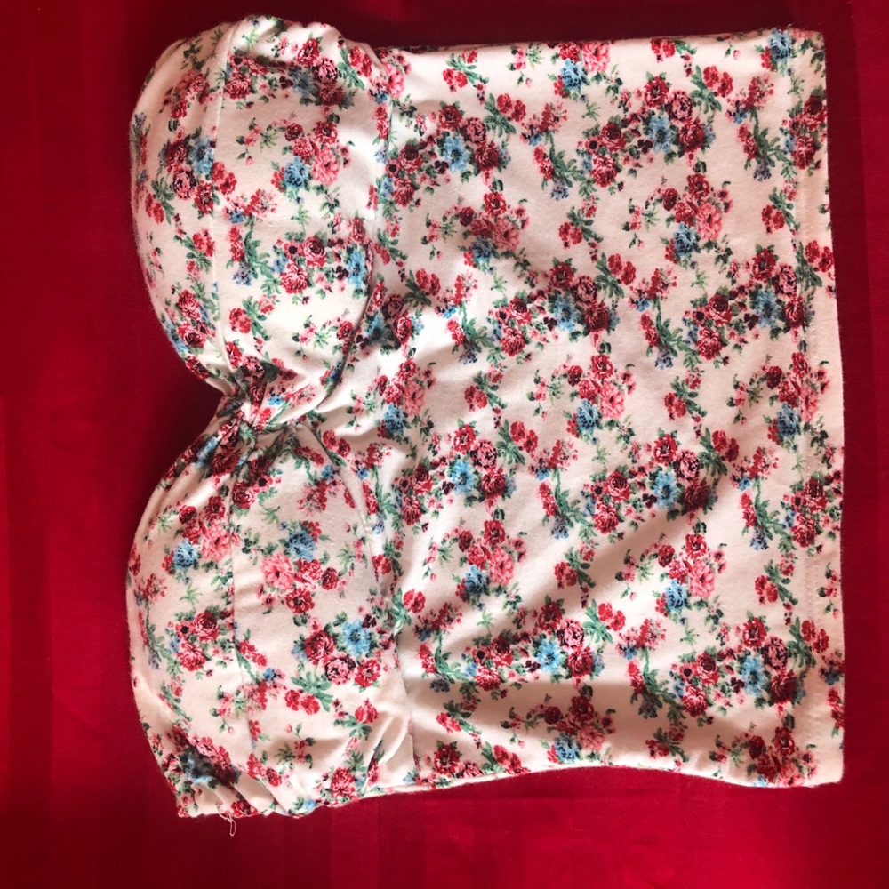 Floral tube top( cropped)